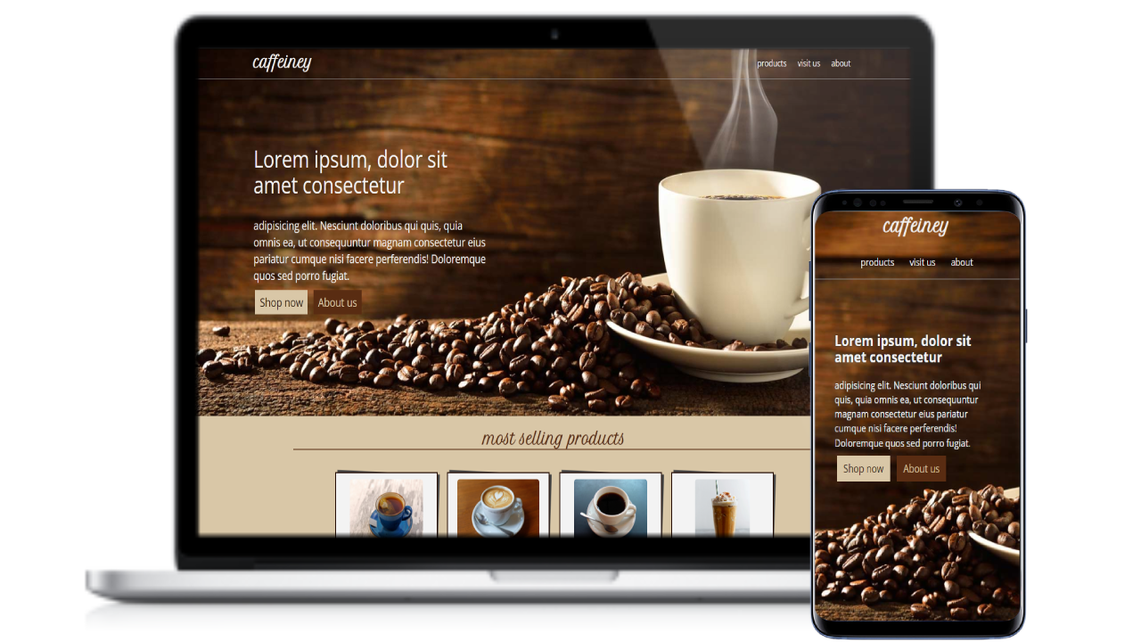 coffee shop website